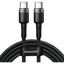 Baseus Cafule USB-C - USB-C kábel QC 3.0 2m szürke-fekete CATKLF-ALG1