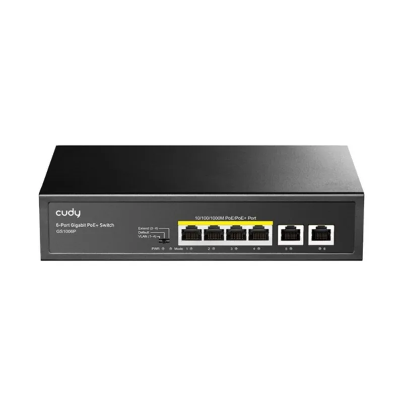 CUDY GS1006P 1x 10/100/1000(PoE+/PoE)+3x 10/100/1000(PoE)+2x gigabit uplink, 60W PoE switch CUDY GS1006P 1x 10/100/1000(PoE+/PoE)+3x 10/100/1000(PoE)+2x gigabit uplink, 60W PoE switch