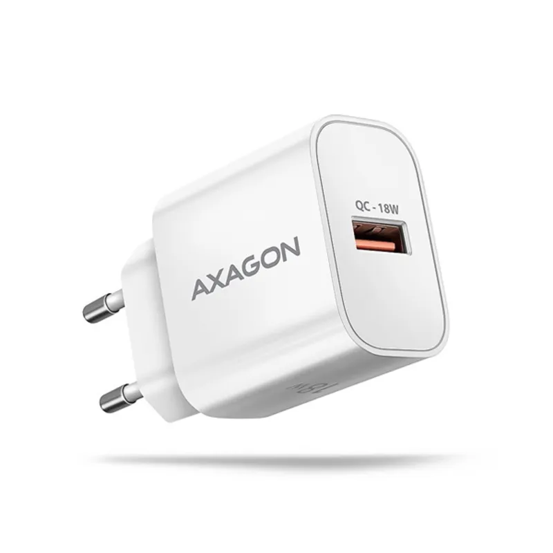 Axagon ACU-QC18W 18W QC USB fehér hálózati töltő Axagon ACU-QC18W 18W QC USB fehér hálózati töltő