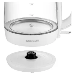 Sencor SWK 7300WH 1,7l üveg fehér vízforraló