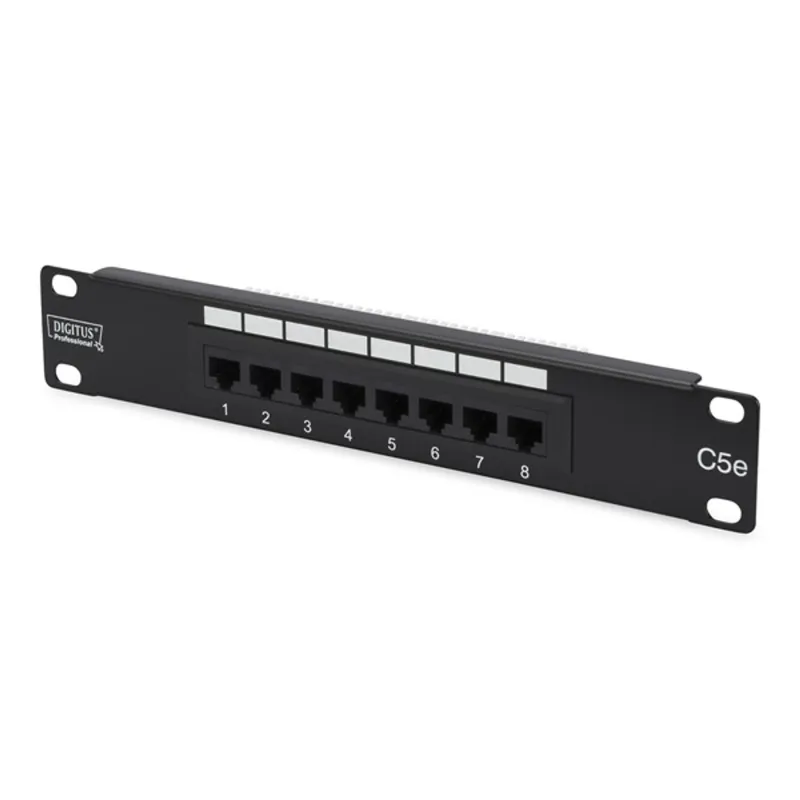 DIGITUS 10" 1U 8portos Cat5E árnyékolatlan patch panel DIGITUS 10" 1U 8portos Cat5E árnyékolatlan patch panel