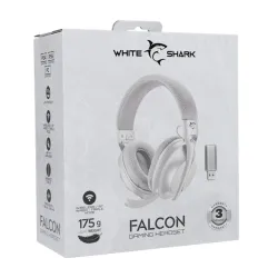 White Shark WS WGH-2441W FALCON-W vezeték nélküli fehér gamer headset