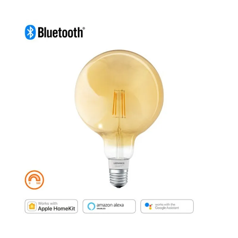 Ledvance Smart+ BT FIL gömb fényforrás, áll. fényerővel, 6W 2400K E27 okos, vezérelhető intelligens fényforrás Ledvance Smart+ BT FIL gömb fényforrás, áll. fényerővel, 6W 2400K E27 okos, vezérelhető intelligens fényforrás