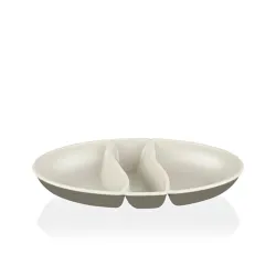 IRIS L-00517 dupla színű snack tál, zöld