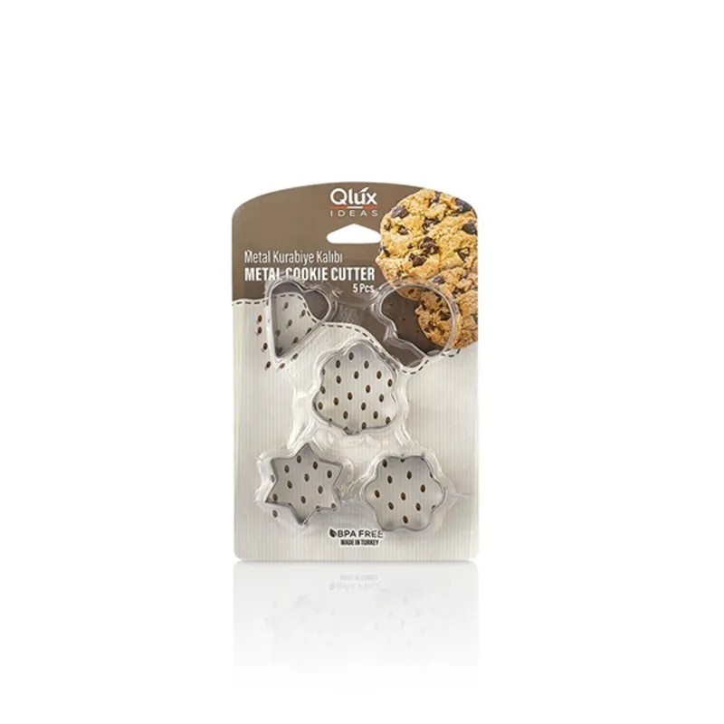 IRIS L-00156 Biscuit süteményvágó forma szett 5 darabos, fém IRIS L-00156 Biscuit süteményvágó forma szett 5 darabos, fém