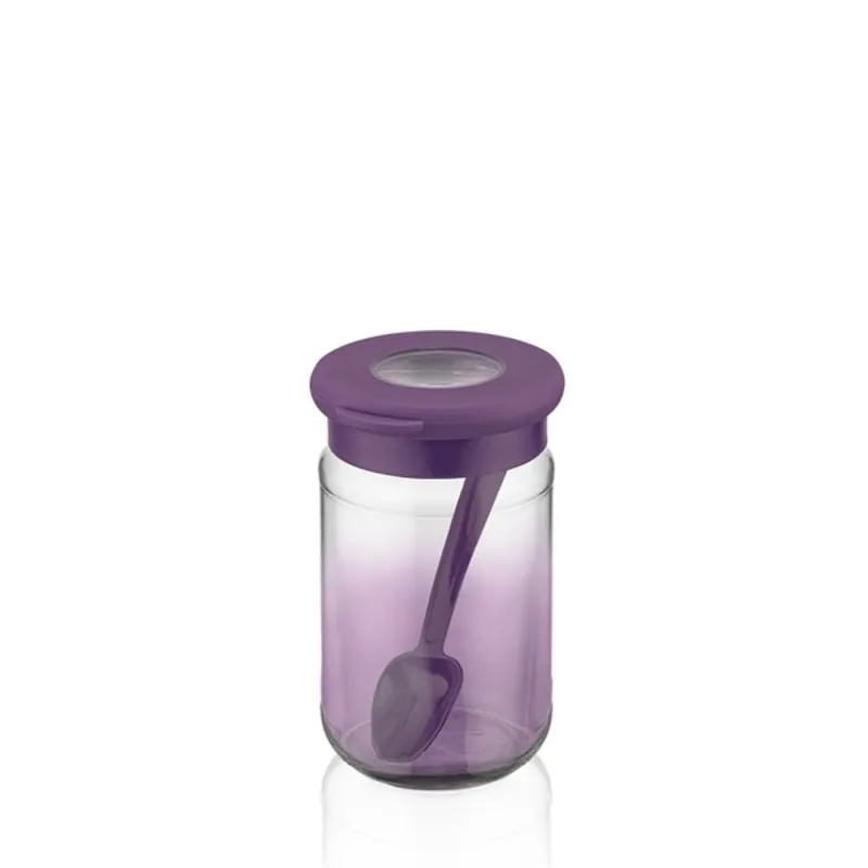 IRIS C-00510 Rainbow lila üveg tároló kanállal 380ml IRIS C-00510 Rainbow lila üveg tároló kanállal 380ml
