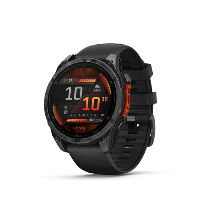 Garmin 010-02904-00 fenix 8 AMOLED (47mm) szilikon pántos fekete okosóra Garmin 010-02904-00 fenix 8 AMOLED (47mm) szilikon pántos fekete okosóra