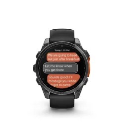 Garmin 010-02904-00 fenix 8 AMOLED (47mm) szilikon pántos fekete okosóra