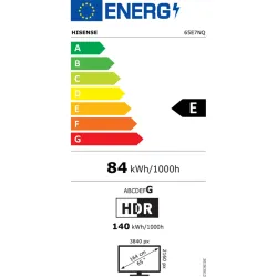 Hisense 65" 65E7NQ 4K UHD Smart QLED TV