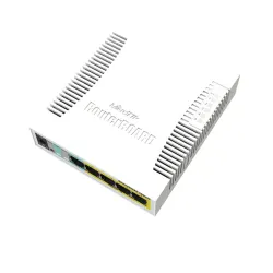 MikroTik RouterBOARD RB260GSP - Switch - Managed - 5 x 10/100/1000 (4 PoE) + 1 x SFP - desktop - PoE