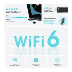 TP-Link Archer TX20U V1 - Network adapter - USB 3.0 - Wi-Fi 5, Wi-Fi 6