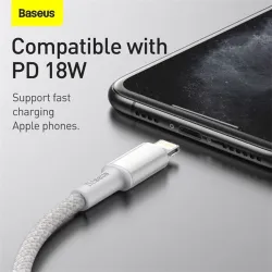 Baseus USB-C-Lightning kábel PD 1m fehér (CATLGD-02)
