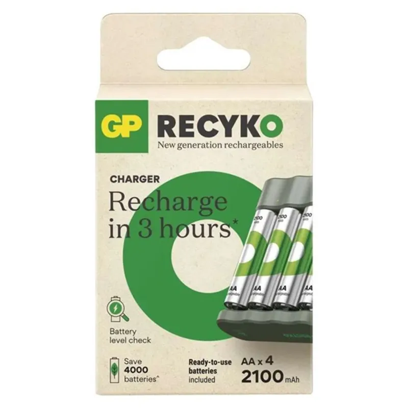 GP B50444 Eco E441+ 4xAA ReCyko 2100mAh akkumulátor töltő GP B50444 Eco E441+ 4xAA ReCyko 2100mAh akkumulátor töltő