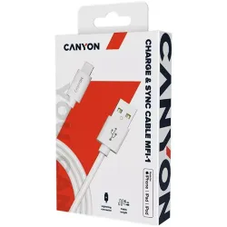 Canyon CNS-MFICAB01W Ultra-kompact MFI kábel fehér