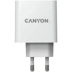 CANYON Hálózati Töltő, 1 portos, USB-C, 65W, fehér - CND-CHA65W01