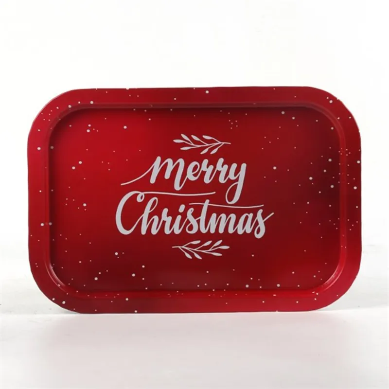 Iris bádog tálca téglalap merry xmas piros 34*23 cm Iris bádog tálca téglalap merry xmas piros 34*23 cm