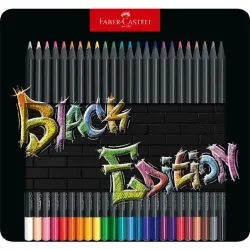 Faber-Castell Black Edition 24 db-os fekete test fém dobozban színes ceruza készlet (P3033-3341)