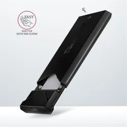 Axagon EEM2-UB2 USB-C 3.2 Gen 2 M.2 NVMe fekete csavar nélküli külső SSD ház