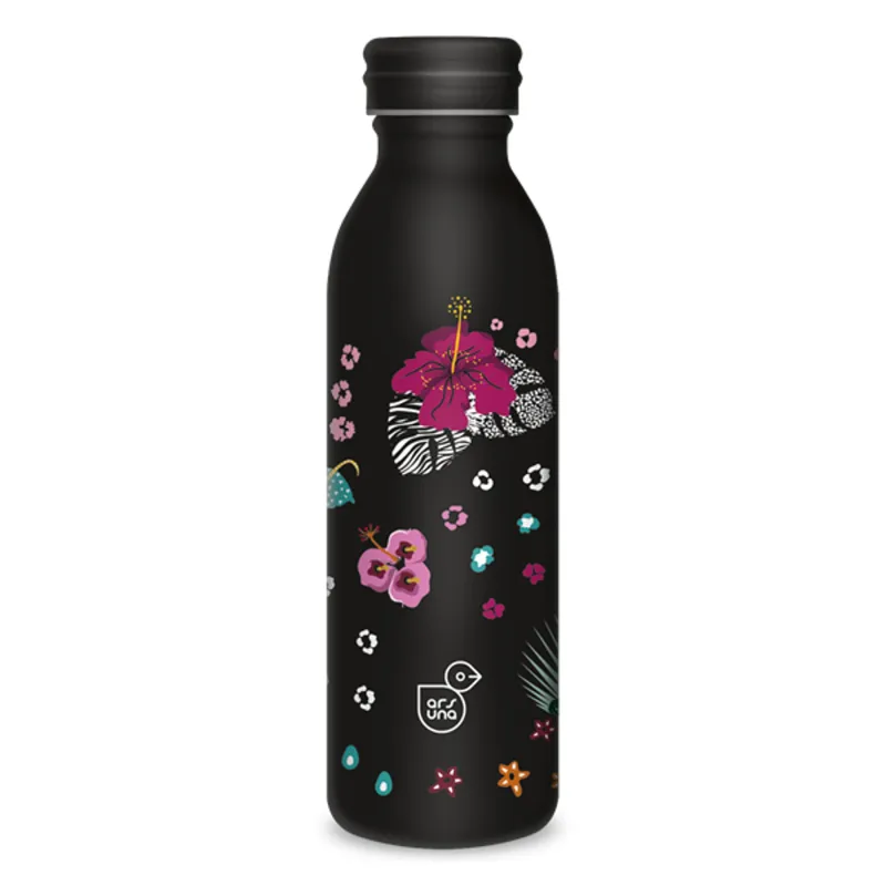 Ars Una 600 ml-es Black Hibiscus 24 (5394) duplafalú fémkulacs Ars Una 600 ml-es Black Hibiscus 24 (5394) duplafalú fémkulacs