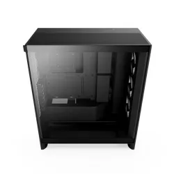 NZXT H7 Flow 2024 RGB  Fekete (Táp nélküli) ablakos ATX ház