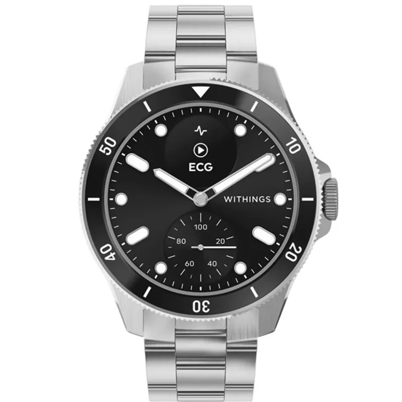 Withings ScanWatch Nova hibrid 42mm fekete okosóra Withings ScanWatch Nova hibrid 42mm fekete okosóra