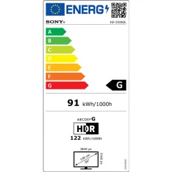 Sony KD-55X80L 55" 4K Ultra HD Smart LED TV (KD55X80LAEP)