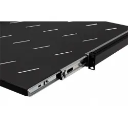 Stalflex rack szekrény polc 1U 19" 550mm fekete (RSR19-1U-550B)
