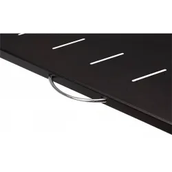 Stalflex rack szekrény polc 1U 19" 550mm fekete (RSR19-1U-550B)