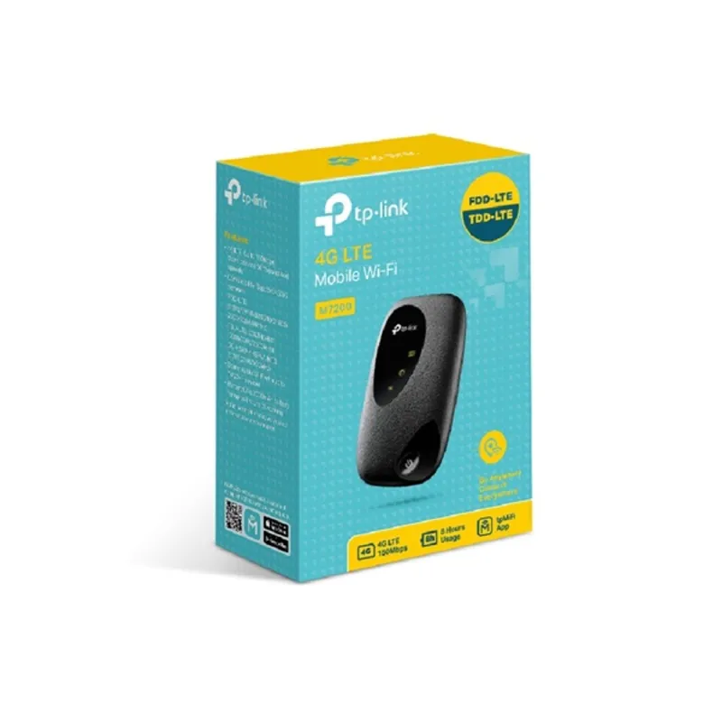 TP-Link M7200 150Mbps 4G LTE hordozható mobil router TP-Link M7200 150Mbps 4G LTE hordozható mobil router