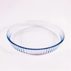 BORCAM kerek bordázott hőálló üvegedény 2.950ml, 319*50mm