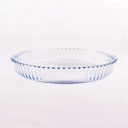 BORCAM kerek bordázott hőálló üvegedény 2.950ml, 319*50mm