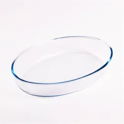 BORCAM ovális hőálló üvegedény 3.200ml, 345*248*64mm