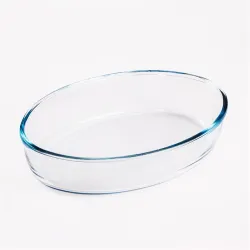 BORCAM ovális hőálló üvegedény 1.550ml, 263*182*60mm