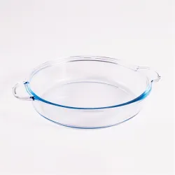 BORCAM kerek hőálló üvegedény fogóval 1.850ml, 390*256*54mm