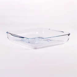 BORCAM négyzetes hőálló üvegedény fogóval  3.250ml, 318*282*60mm