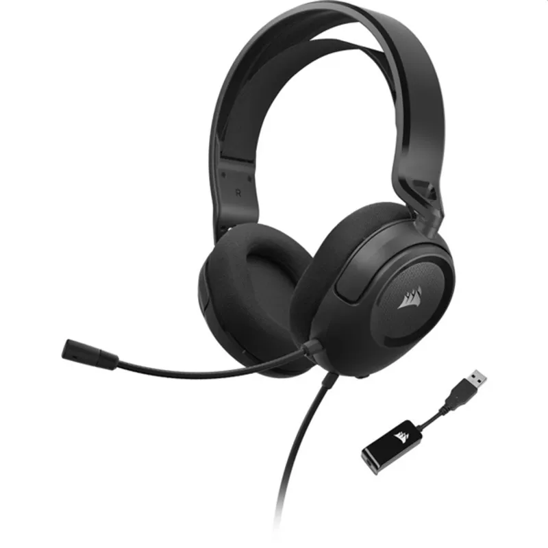 Corsair HS35 SURROUND v2 vezetékes fekete gamer headset Corsair HS35 SURROUND v2 vezetékes fekete gamer headset