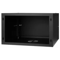 Stalflex 6U fali rack szekrény 19" 450mm fekete (RC19-6U-450MB)