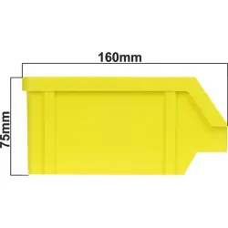 Stalflex rack szekrény tárolódoboz S sárga (1db) (BIN-S-Y)