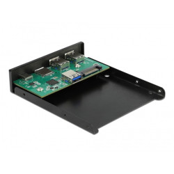 Delock 3.5 , 3.2 Gen 1 USB elülső panel 1 x USB Type-C  + 2 x A-típusú USB + SD és Micro SD csatlako