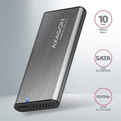 Axagon EEM2-SG2 M.2 külső SSD ház szürke