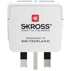 Skross beépített USB töltővel az Egyesült Királyságba utazóknak csatlakozó átalakító