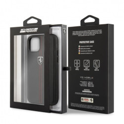 Ferrari GEN iPhone 11 Pro függőlegesen csíkozott kemény tok fekete (FEHDEHCN58BK)