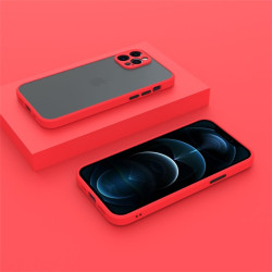 Cellect iPhone 14 Pro Max tok áttetsző-piros/fekete (CEL-MATTIPH1467PMRBK)