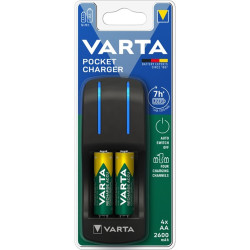Varta Pocket akkutöltő + AA 2600 mAh  x 4 (R2U)