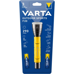 VARTA "Outdoor Sports" LED Elemlámpa 2xAA sárga-fekete (18628101421)