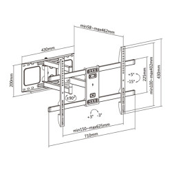 Stell SHO 5620 TV Wall Mount Fix 37"-70" Black