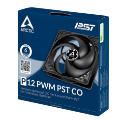 Arctic P12 PWM PST CO 120mm fekete ventilátor