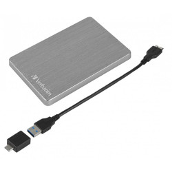 2TB Verbatim 2.5" Store 'n' Go ALU Slim külső winchester szürke (53665)