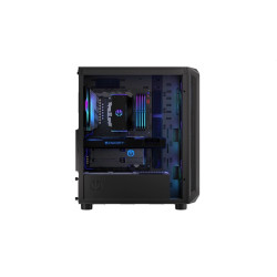 Endorfy Számítógépház - Arx 500 ARGB (ATX /micro ATX/ITX, 1xUSB-C, 2xUSB3.0, 4x14cm LED ventilátor, ablakos, fekete)