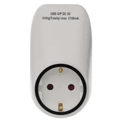Emos P0072 fehér USB-s aljzat elágazó